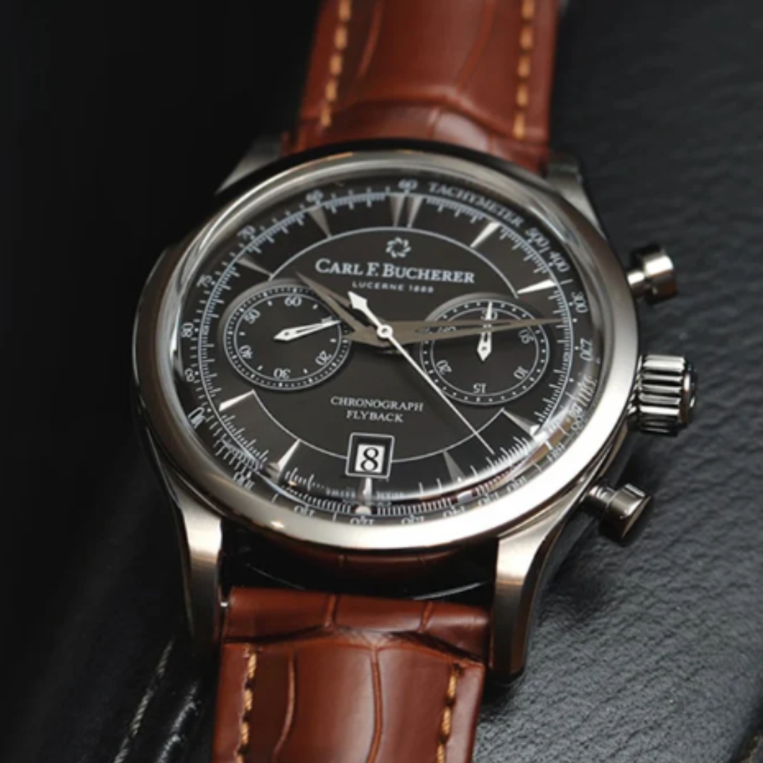 Uhr Chronograph mit Lederarmband