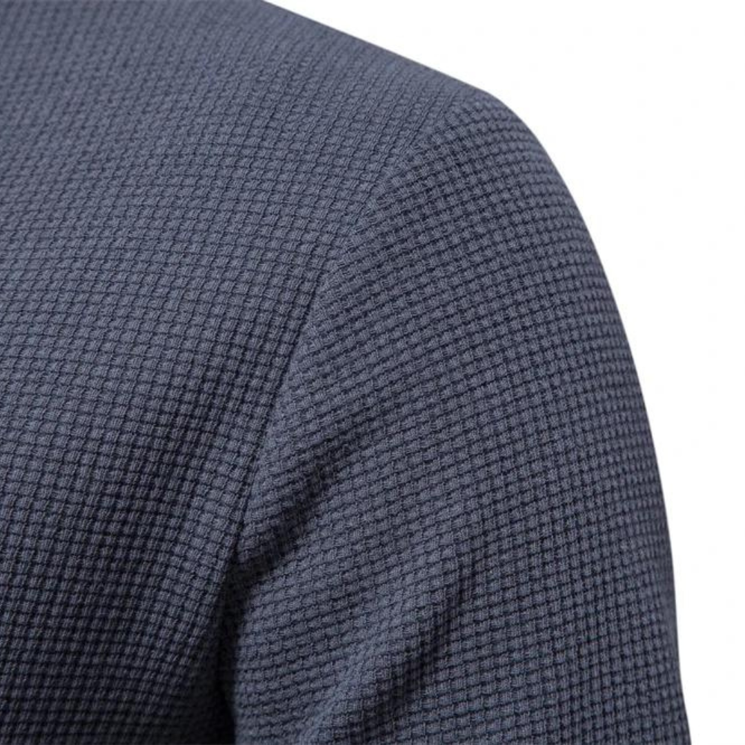 T-Shirt Henley Norvik Strukturstrick