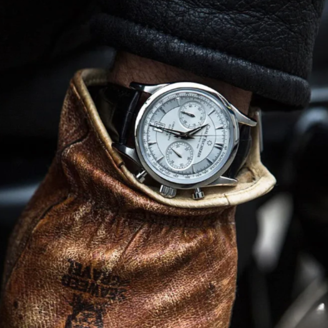 Uhr Chronograph mit Lederarmband