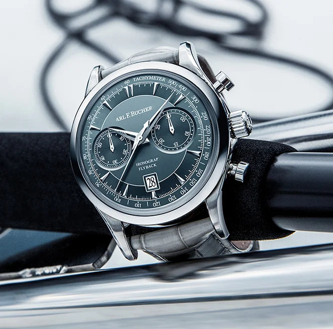 Uhr Chronograph mit Lederarmband