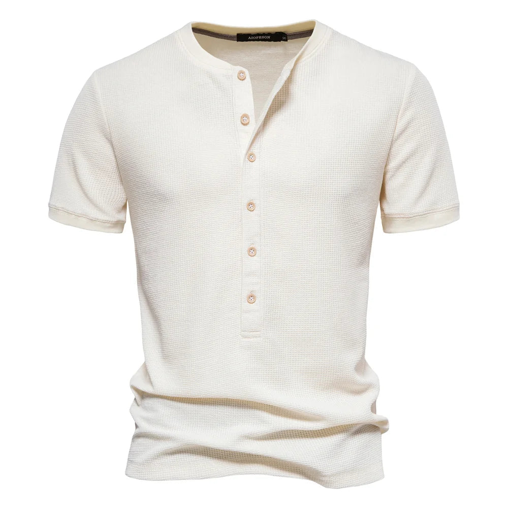T-Shirt Henley Norvik Strukturstrick