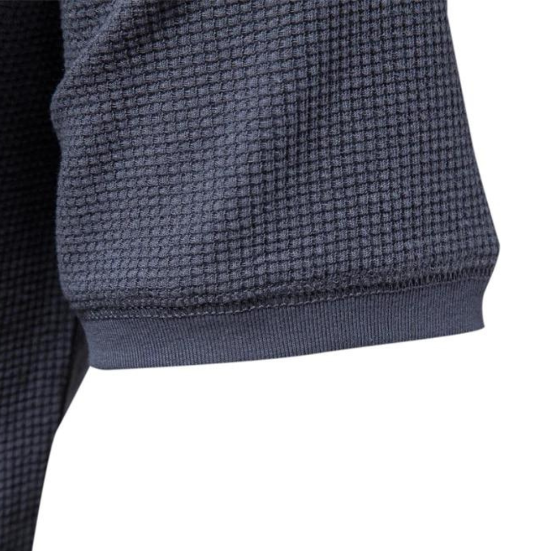 T-Shirt Henley Norvik Strukturstrick