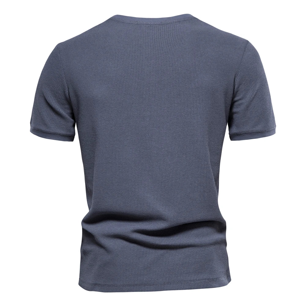 T-Shirt Henley Norvik Strukturstrick