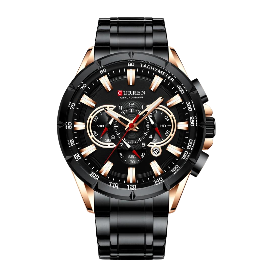 Uhr Curren Blau & Gold Chronograph