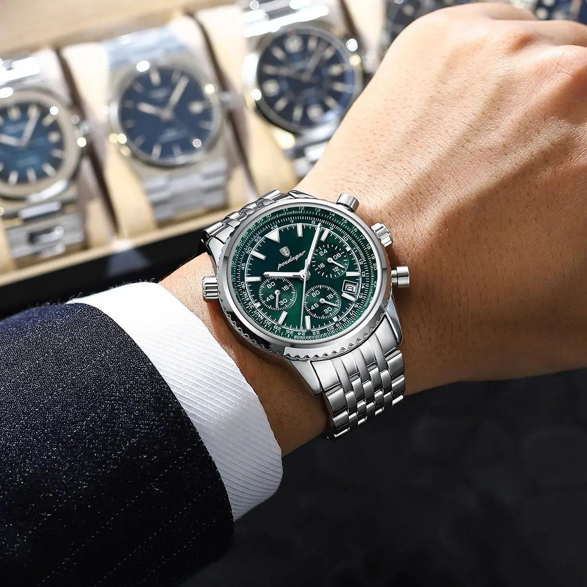 Uhr Belmont Chrono Grün